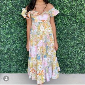 Pleated floral dress